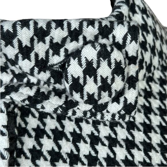 Lis Women’s Houndstooth Cashmere, Wool & Silk Blend Swing Coat Size Large NWT - Picture 3 of 15